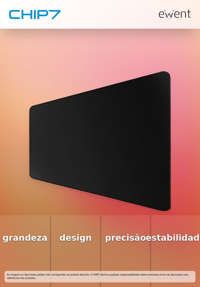 EWENT TAPETE DE RATO XL OFFICE/ GAMING 900x400x3 BLACK