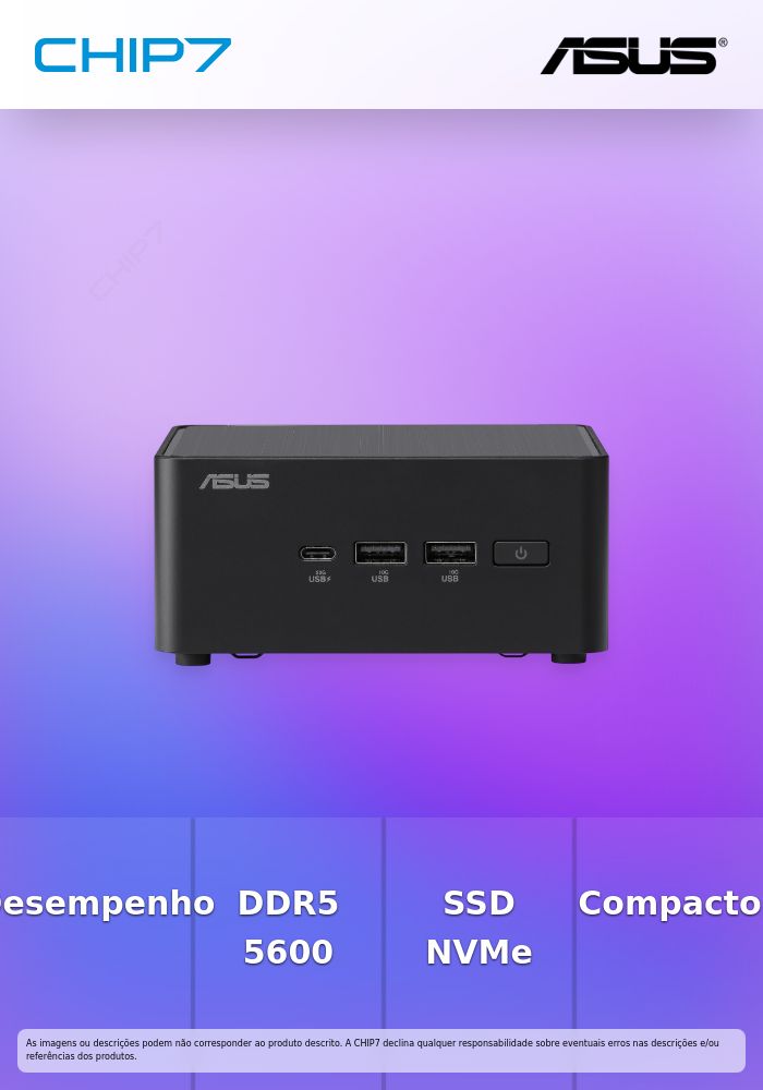 Barebone ASUS NUC 14 Pro NUC14RVK 2B i3-100U DDR5 5600 SO-SSD M2 NVMe PCIe 4x/SATA 2.5