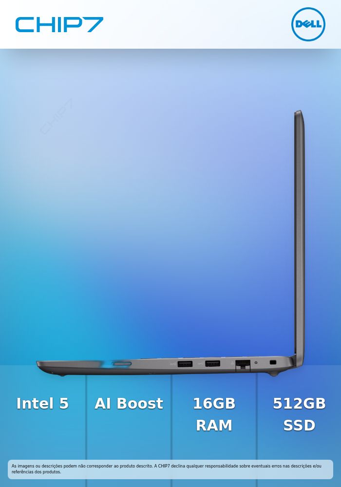 Portátil DELL Intel Ultra 5 125U / 16GB DDR5 / 512GB / 14
