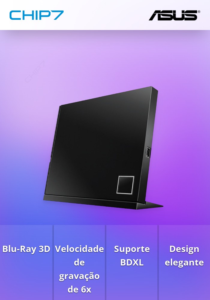 SBW-06D2X-U/BLK/G/AS - Gravador BlueRay Externo - Preto