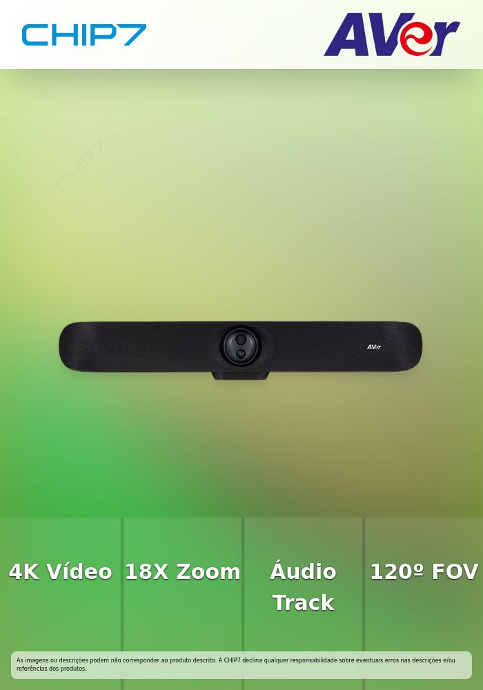 AVER VIDEOBAR 4K DUAL LENS (18X TOTAL ZOOM 4.5X HYBRID OPTICAL ZOOM 120º FOV)