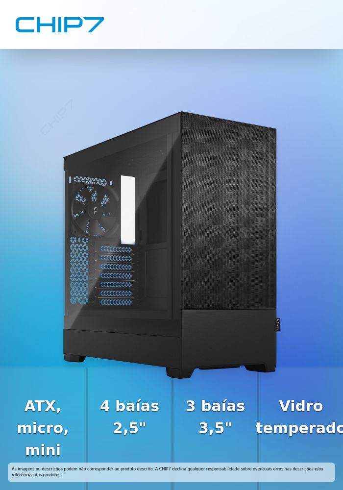 Caixa ATX Fractal Design Pop Air Black TG Clear Tint