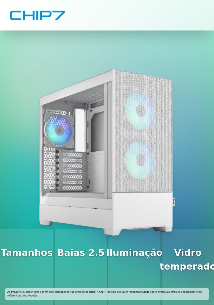 Caixa ATX Fractal Design Pop Air RGB White TG Clear Tint