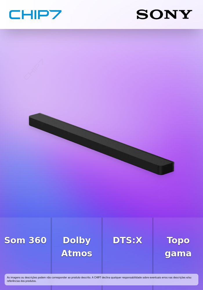 BRAVIA Theatre Bar 9, Barra de som única topo de gama, 360 Spatial Sound Mapping , Dolby Atmos/DTS:X