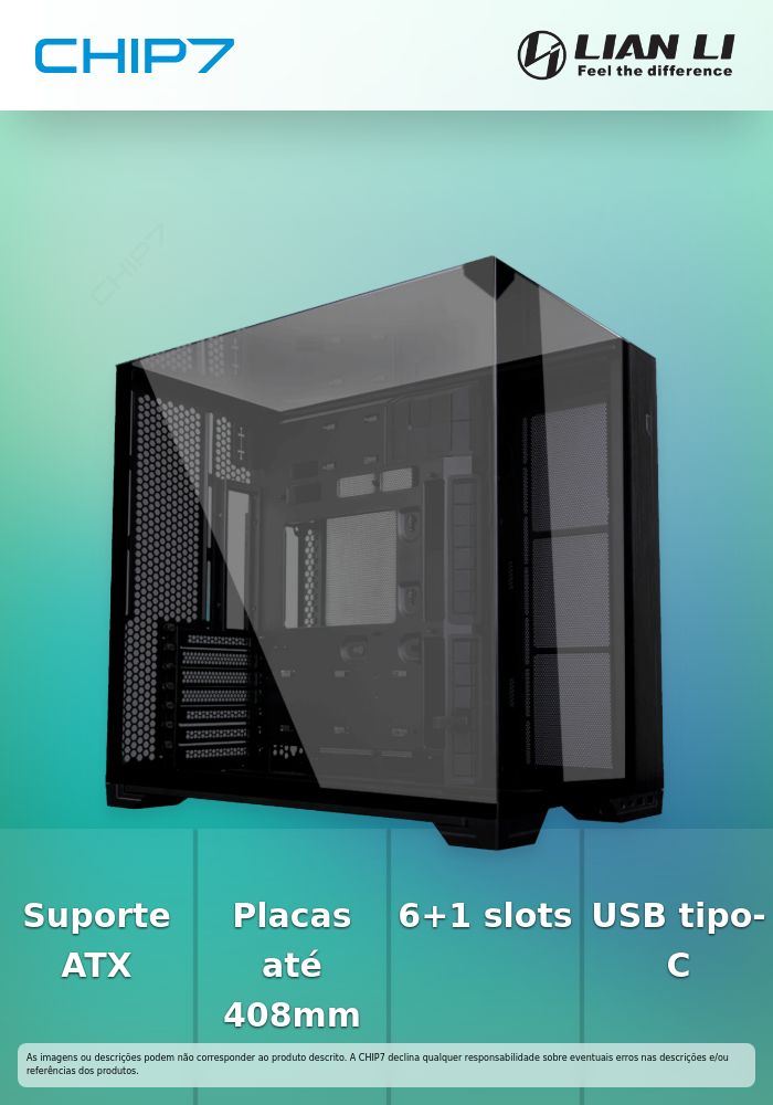 Caixa E-ATX Lian Li O11 Vision Compact Preto Vidro Temperado