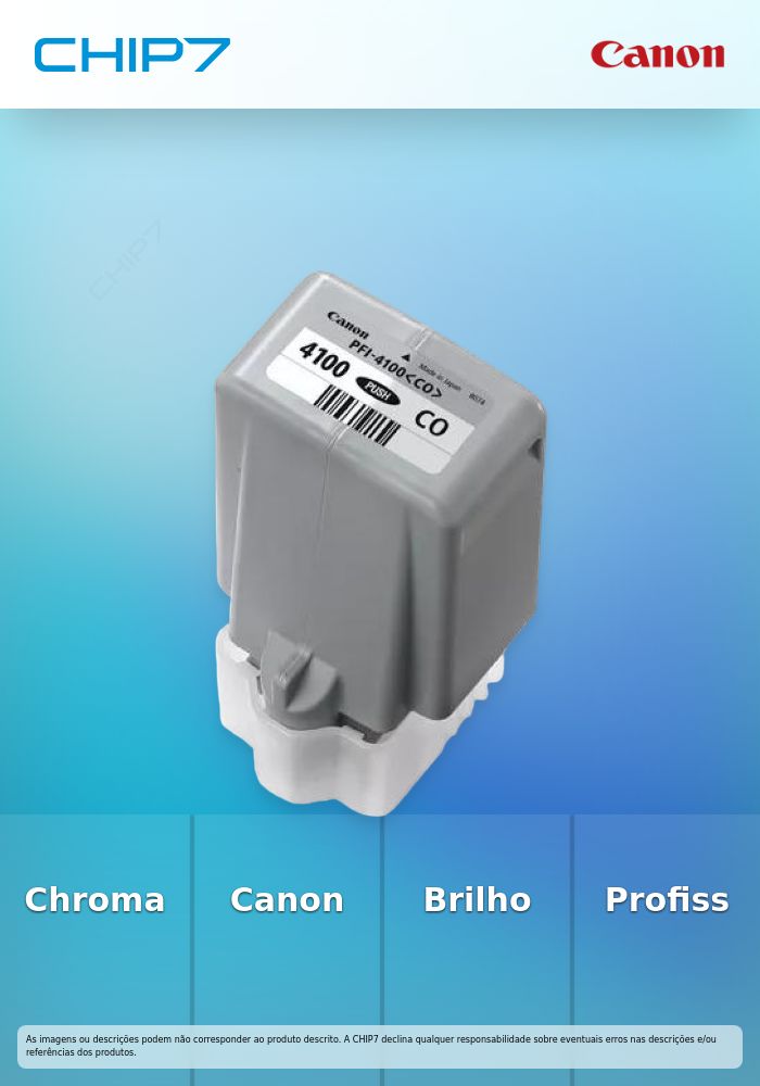 PFI-4100 Chroma Optimizer Ink Tank » válido p/ unid. faturadas até 31 de Dezembro ou fim de stock