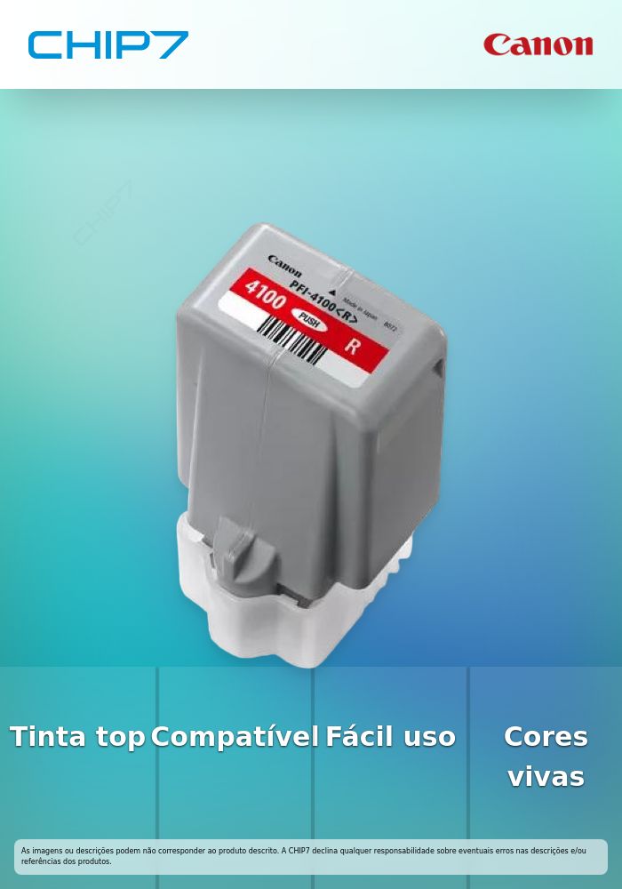 PFI-4100 Red Ink Tank » válido p/ unid. faturadas até 31 de Dezembro ou fim de stock