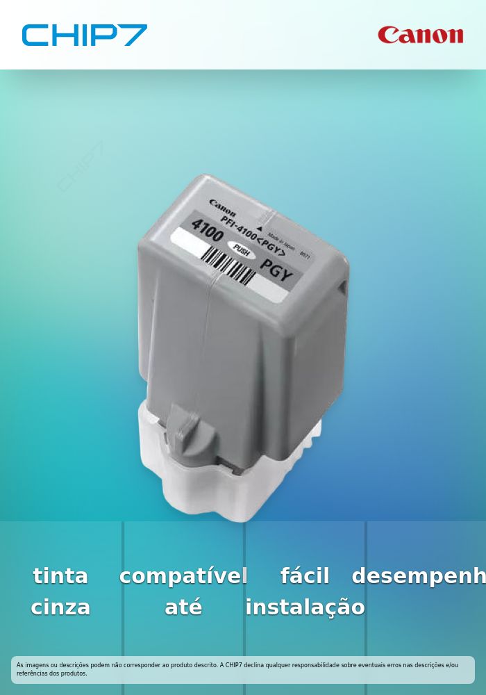 PFI-4100 Photo Grey Ink Tank » válido p/ unid. faturadas até 31 de Dezembro ou fim de stock