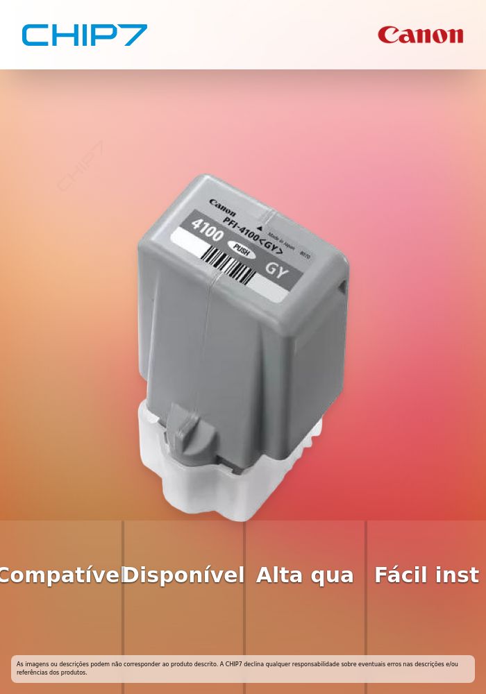 PFI-4100 Grey Ink Tank » válido p/ unid. faturadas até 31 de Dezembro ou fim de stock