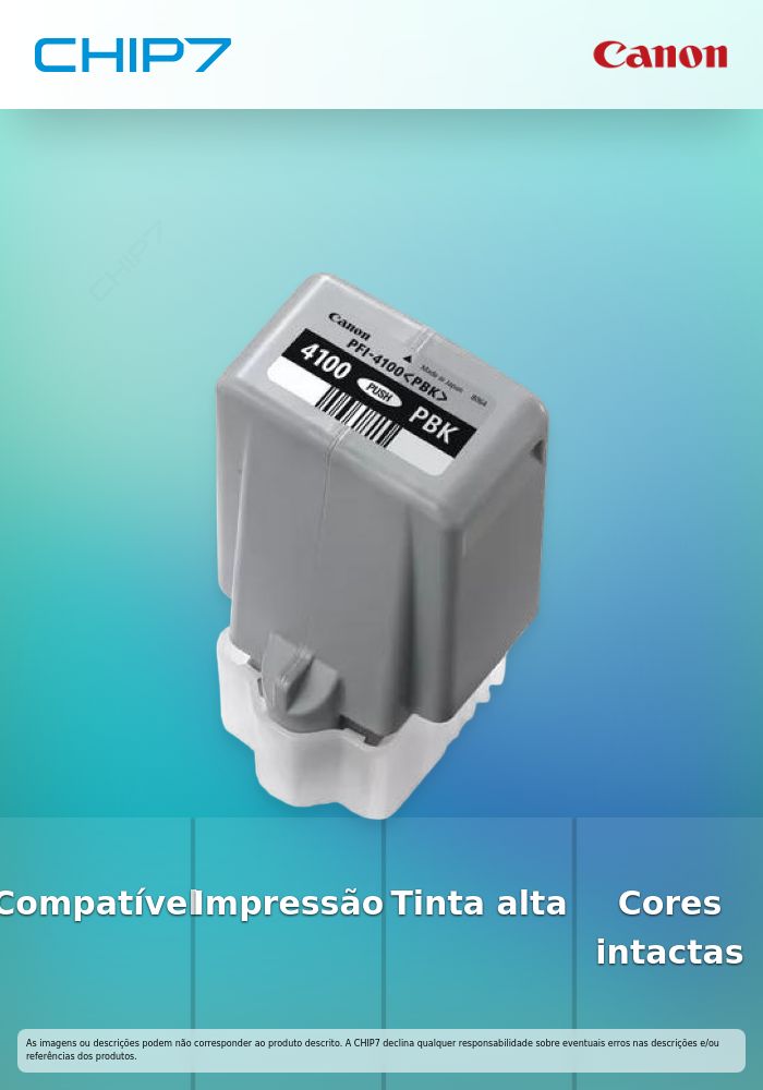PFI-4100 Photo Black Ink Tank » válido p/ unid. faturadas até 31 de Dezembro ou fim de stock
