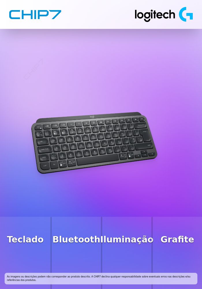 Logitech MX Keys Mini - Teclado - retroiluminação - Bluetooth - QWERTY - Reino Unido - grafite