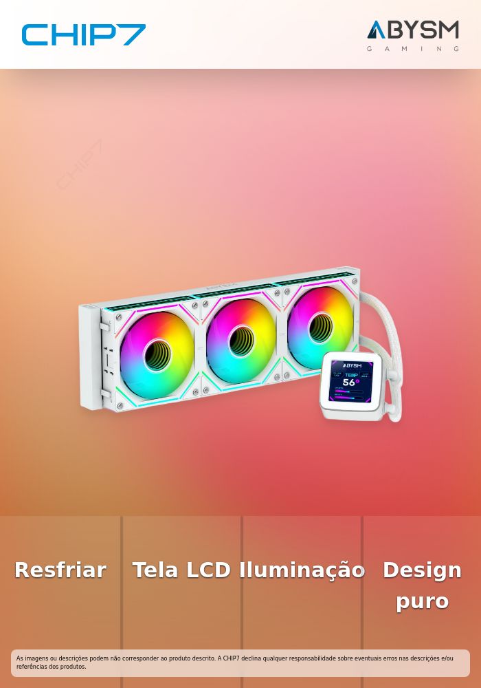 CPU Liquid Cooling Oceanic LCD 360 White ARGB