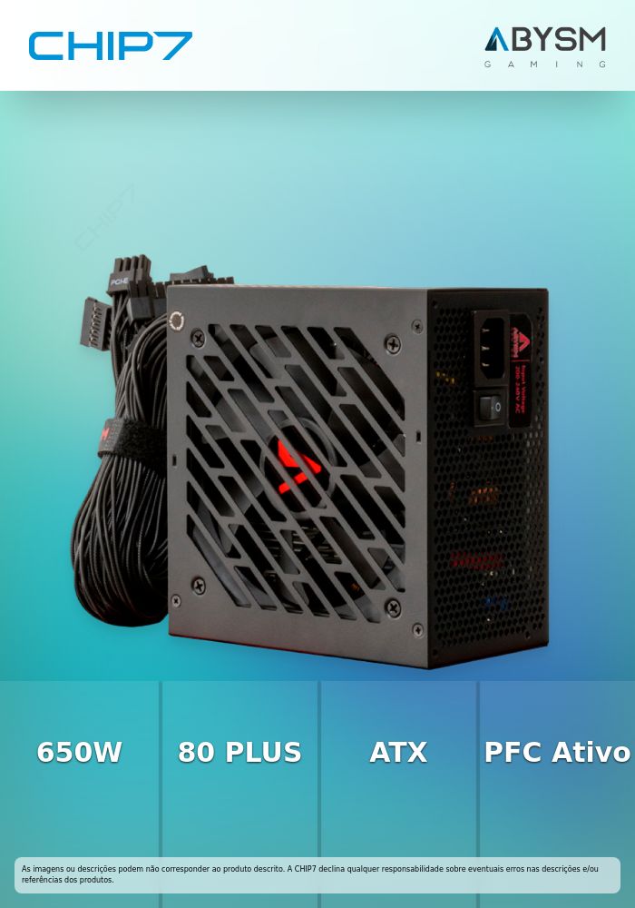 Fonte MORPHEO GX5 ATX 650W ATX 80+ Bronze certification, modular desing, with Japanese capacitor. ATX 3.1