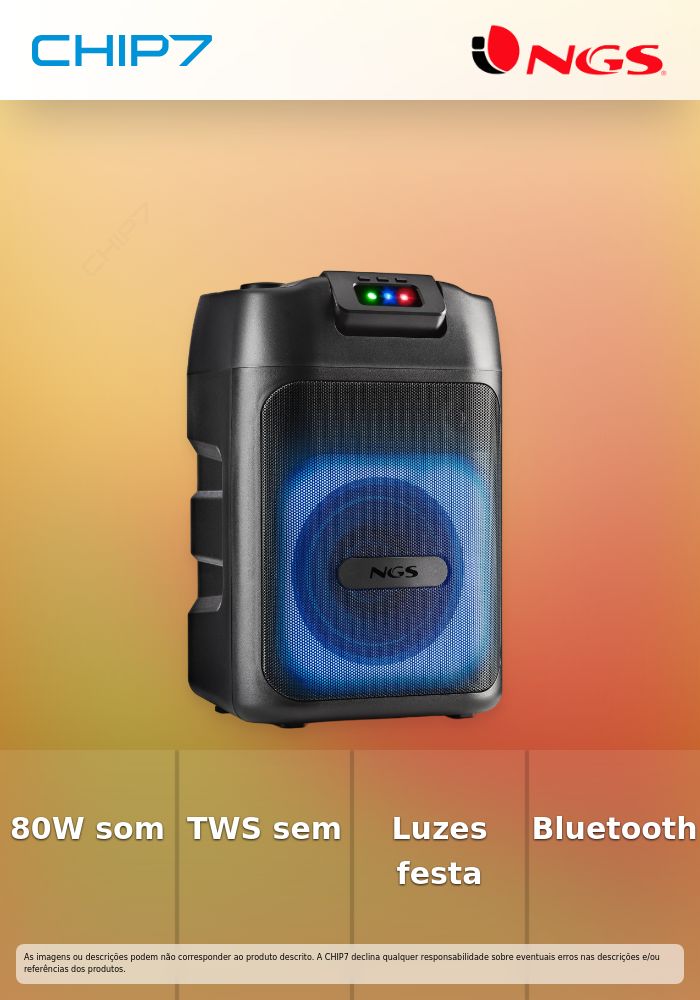 Portable BT Speaker -TWS-80W with Laser Party Lighs