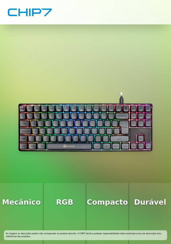 Teclado Mecânico GAMIAC TKL RGB90G Kailh Red Preto/Cinzento (PT)