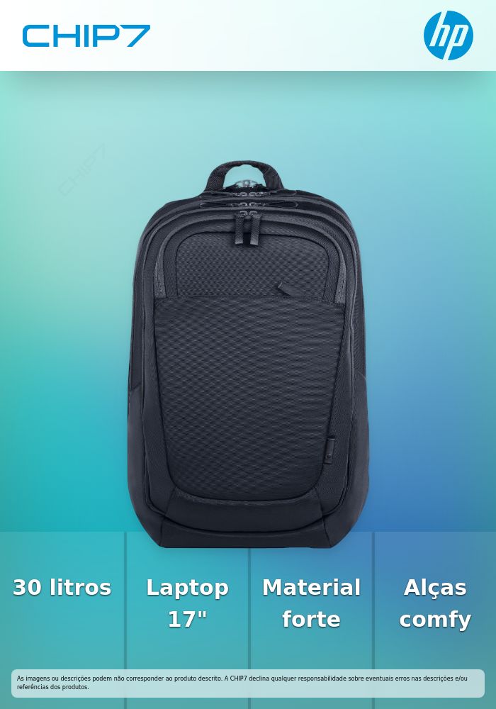 Mochila para portátil HP Travel Plus 30L (17 pol.) - Azul grafite