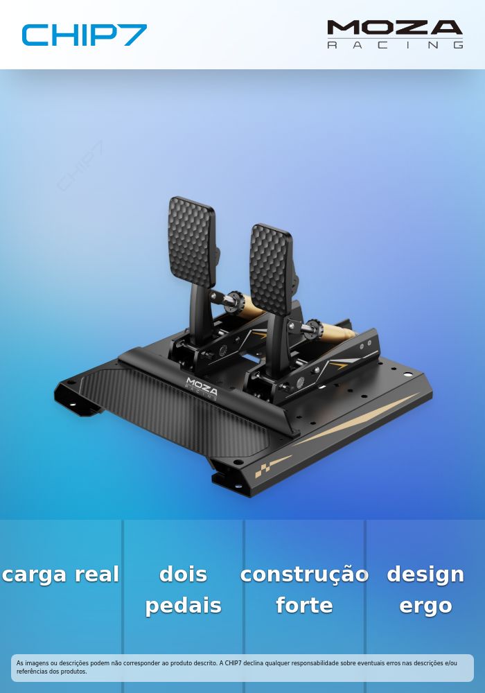 Pedais MOZA Racing CRP2 Load Cell : 2 Pedais