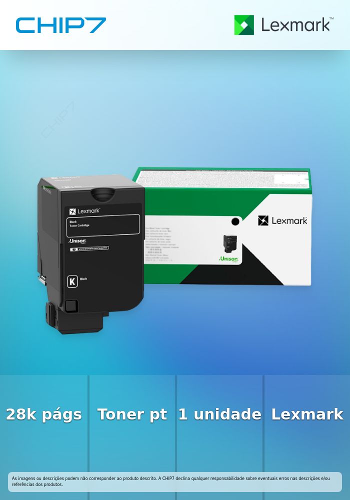 LEXMARK TONER PRETO C/RETORNO 28K