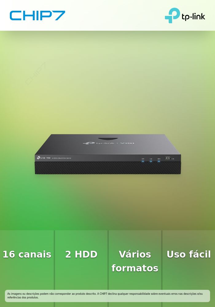 VIGI 16 Channel Network Video Recorder (2HDD) - VIGINVR2016H