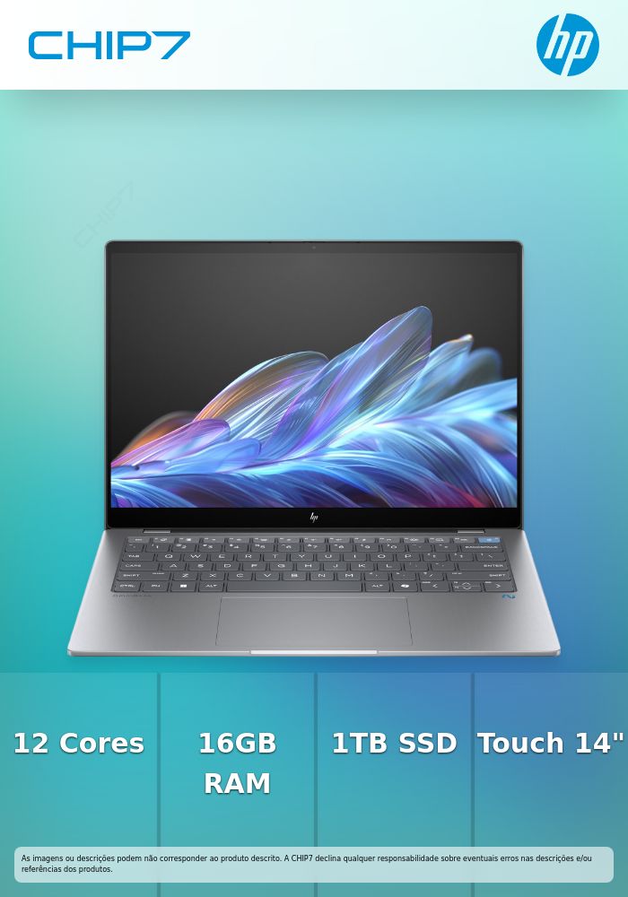 Portátil HP - Snapdragon X1E-78-100 / 16GB RAM / 1TB SSD / Windows 11 - OmniBook X 14-FE0000NP