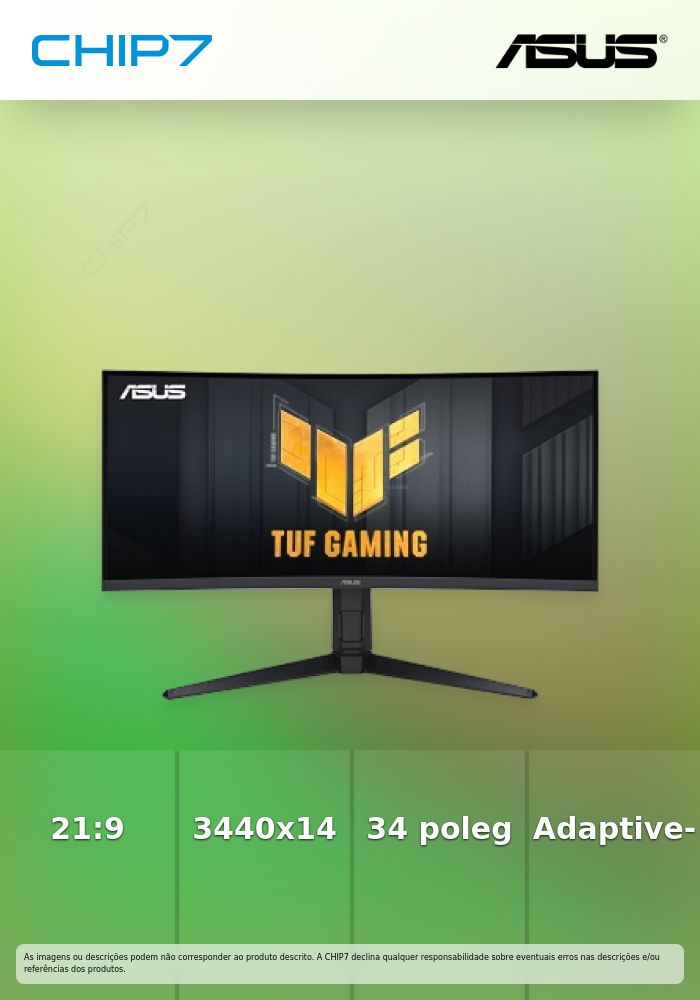 MONITOR GAMING VA 34P ASUS VG34VQL3A 180HZ 1MS HDR400 CUR