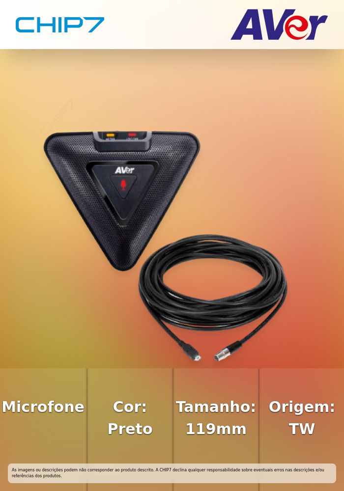 AVER MICRO ADICIONAL P/ VB342PRO VB350 INCLUI CABO 20M