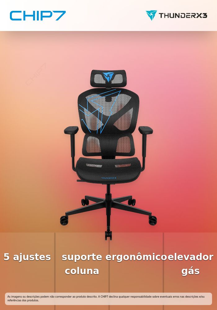 Cadeira Gaming Ergonomica ThunderX3 YTC - Racer Blue