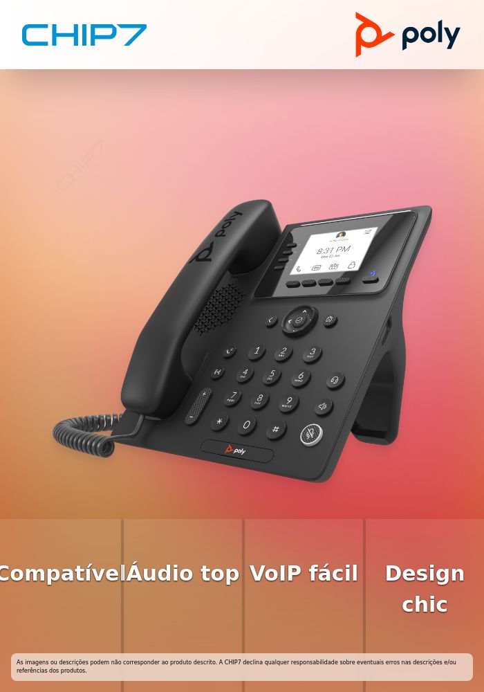 Poly CCX 350 for Microsoft Teams - Telefone VoIP - preto