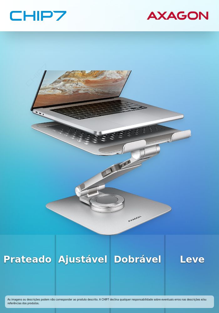 Suporte Elevatório Rotativo AXAGON STND-LR para Portáteis 10