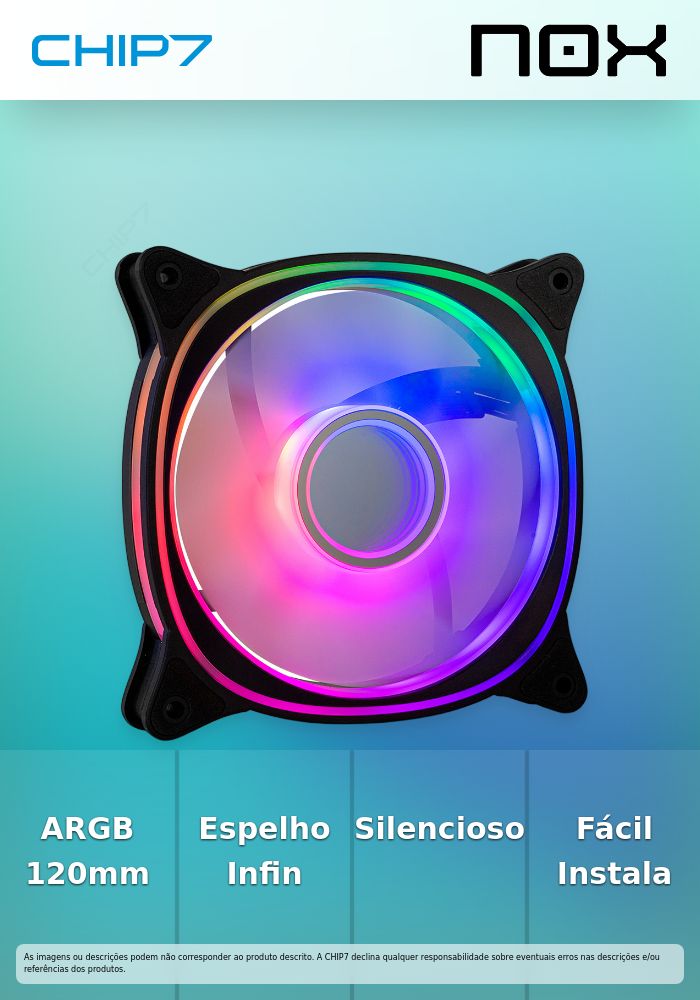 Nox Hummer V-FAN - ARGB Infinity Mirror 120mm Fan