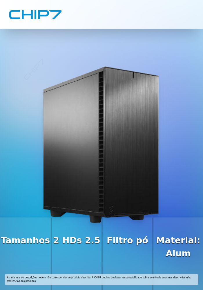 Caixa ATX Fractal Design Define 7 Compact Black Solid