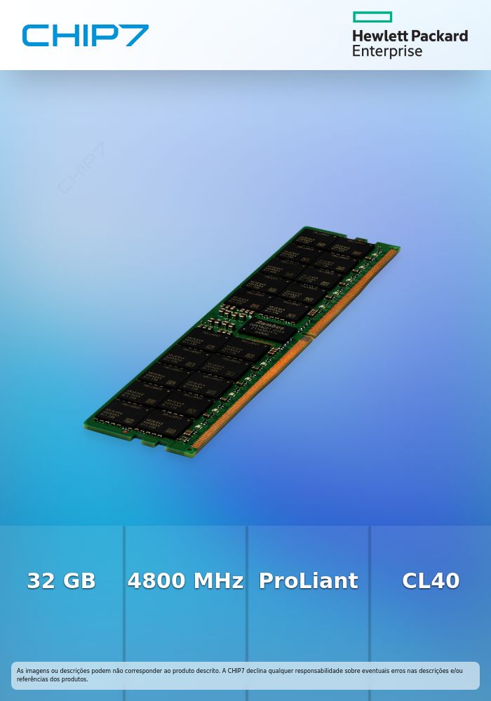 HPE SmartMemory - DDR5 - módulo - 32 GB - DIMM 288-pin - 4800 MHz / PC5-38400 - CL40 - 1.1 V - registado - para ProLiant DL325 Gen11, DL345 Gen11, DL385 Gen11