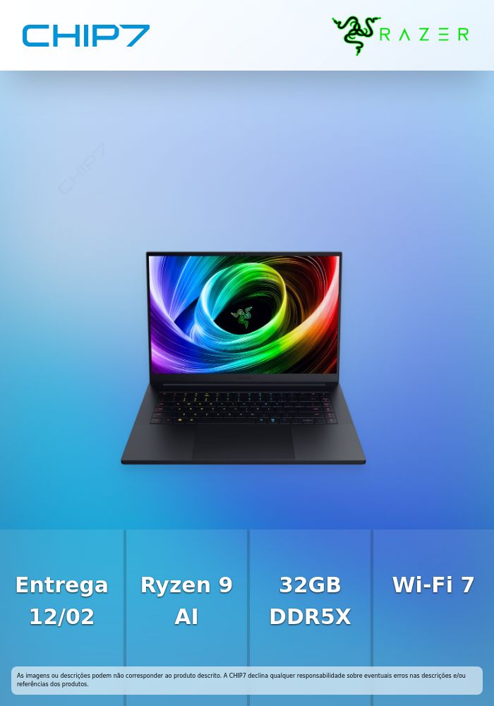 Portátil RAZER BLADE 16 - AMD RYZEN AI 9 365/ 32GB RAM DDR5 / RTX 5070 TI / 1TB SSD / 16