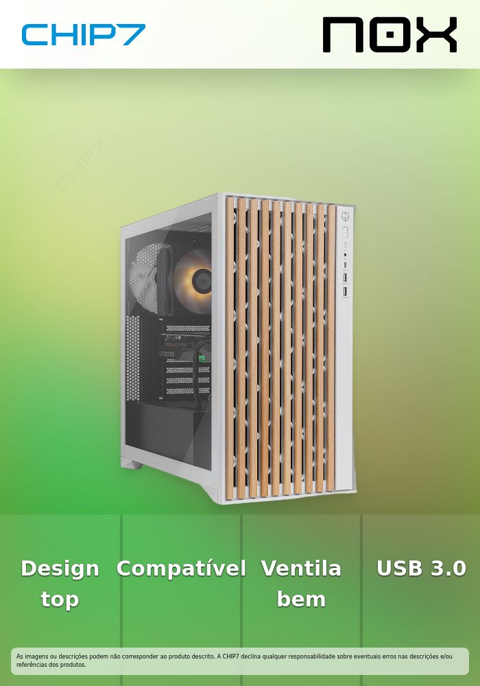Nox Hummer Element - Elegant Wooden Mid Tower