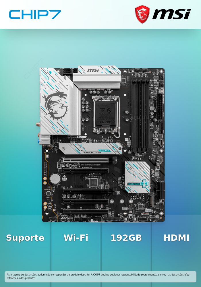 MSI MB B760 GAMING PLUS WIFI LGA1700 4DDR4 192GB HDMI DP