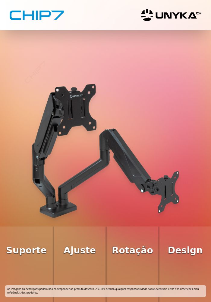 UK1479 Suporte de mesa duplo para monitor 13
