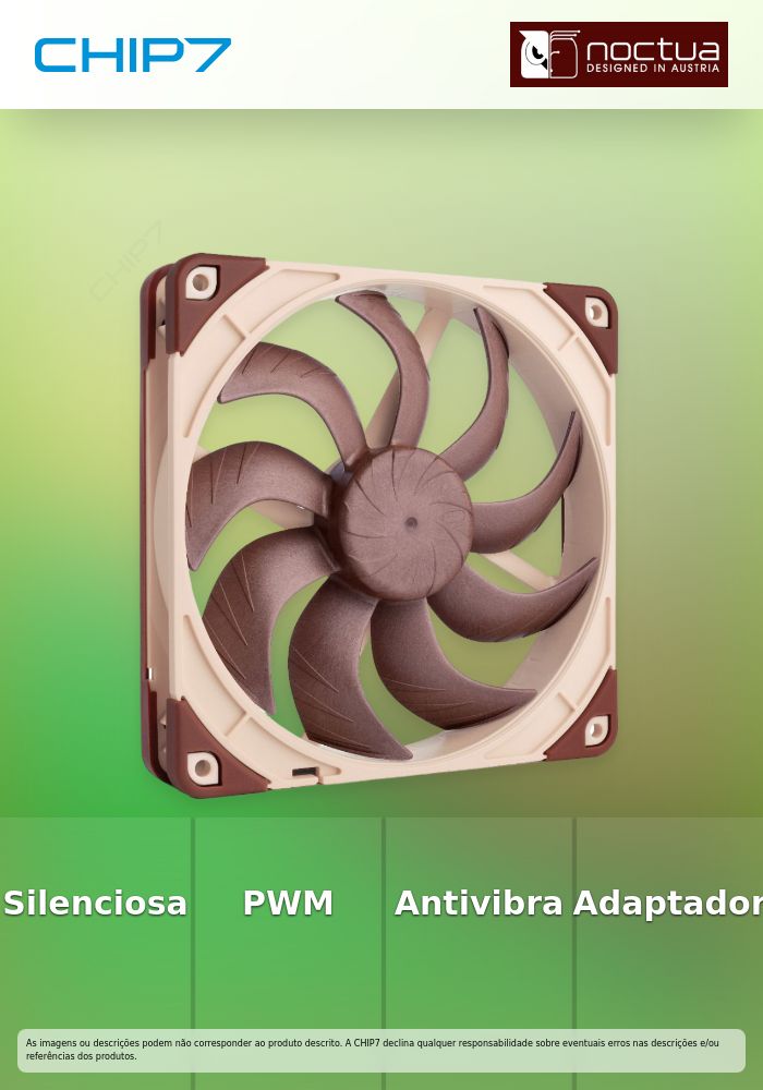 Ventoinha Noctua NF-A14 G2 Low Speed PWM 140mm