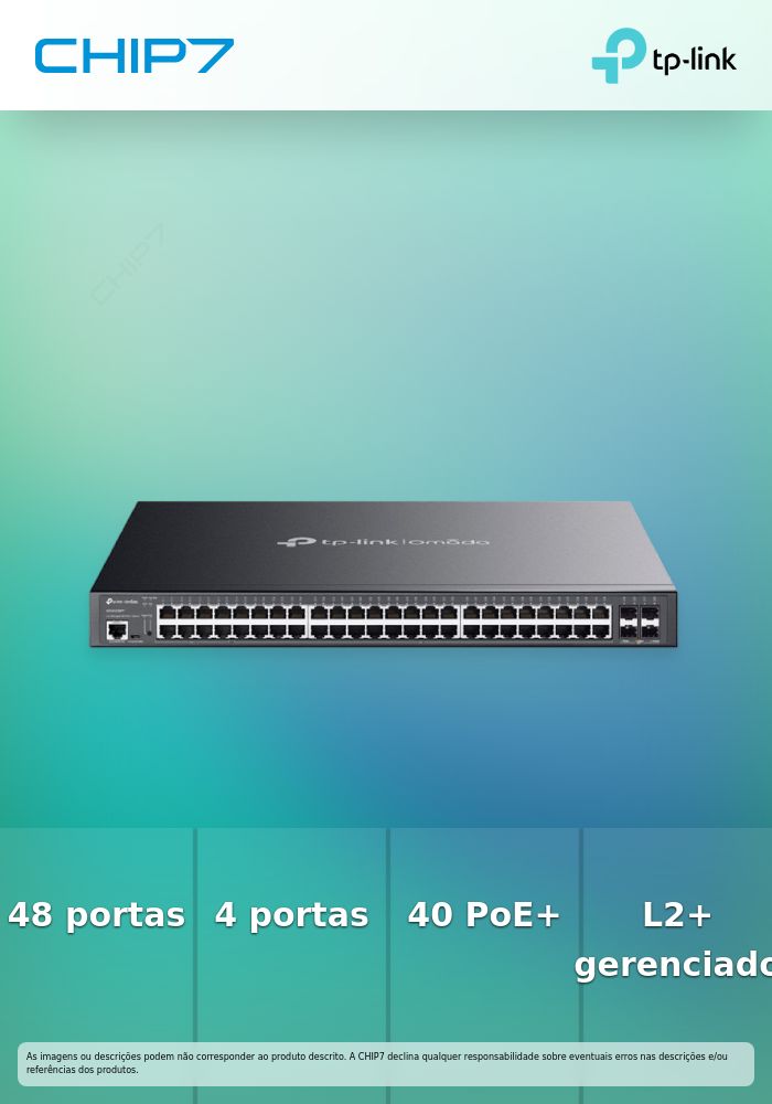 Omada 48-Port Gigabit and 4-Port 10GE SFP+ L2+ Managed Switch with 40-Port PoE+ & 8-Port PoE++