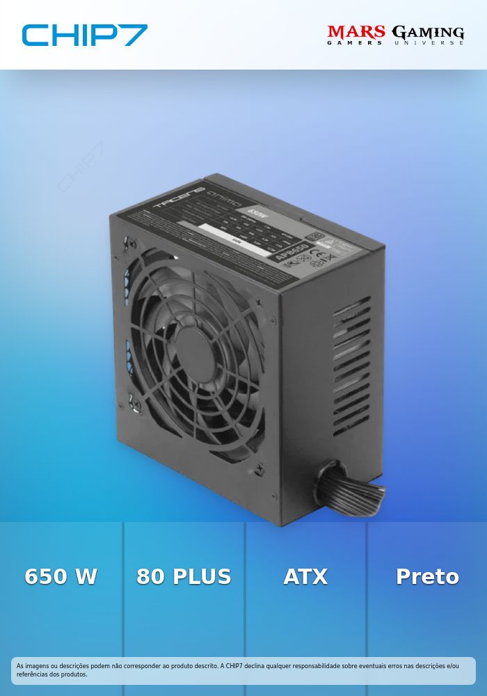 TACENS ANIMA FONTE ALIMENTAÇAO 650W APB650  SILENT 80+BRONZE