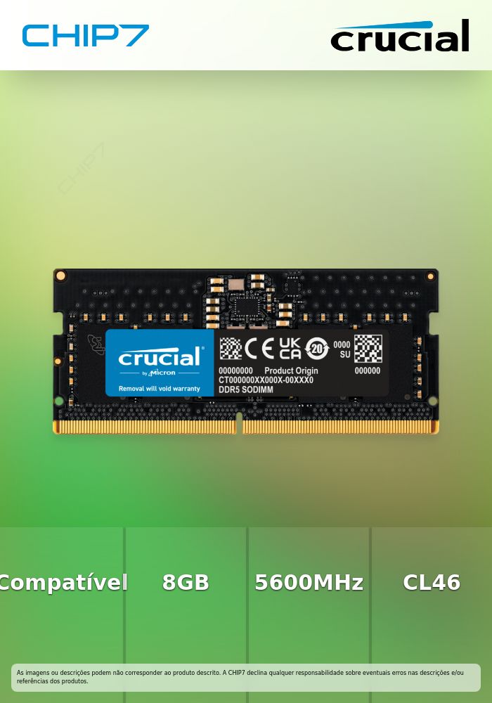 Crucial SO-DIMM 8GB DDR5 56000MHz CL46