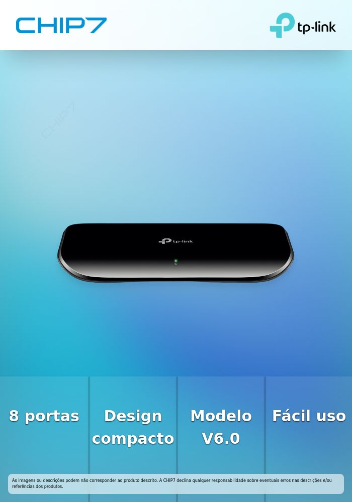 TP-LINK 8-Port-Gigabit-Desktop-Switch - 8x 10/100/1000MBit/s-RJ45-Ports - plastic case (new Design) - V6.0