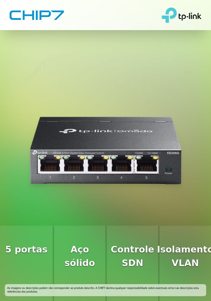 TP-LINK ES205G Omada 5-Port Gigabit Easy managed Switch