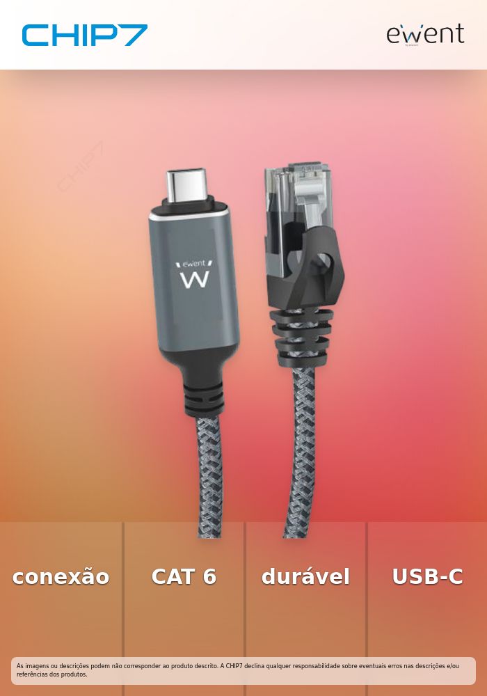 EWENT CABO ADAPTADOR DE USB-C PARA RJ45 1MT