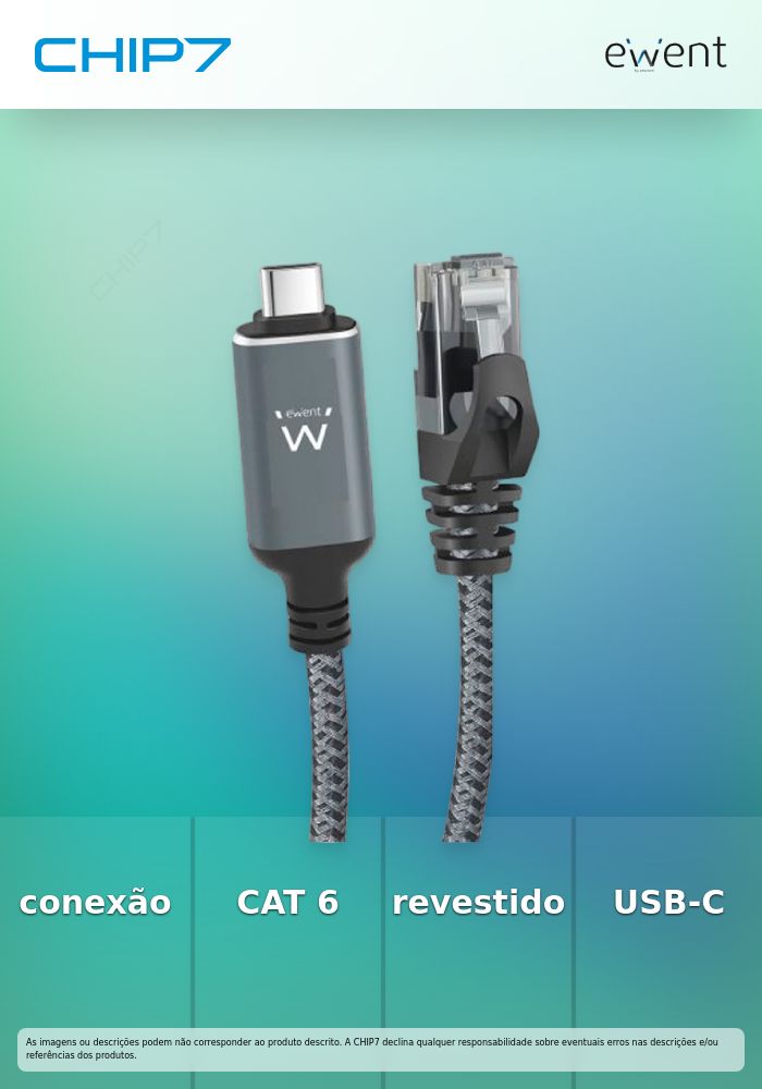 EWENT CABO ADAPTADOR DE USB-C PARA RJ45 3MT
