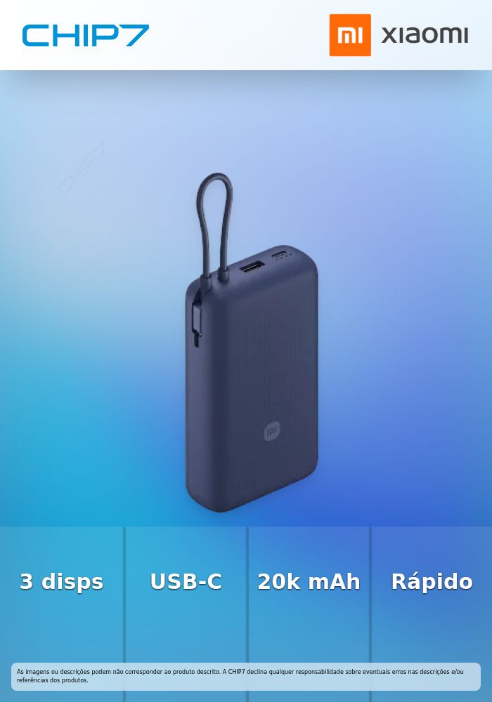 33W Power Bank 20000mAh Blue