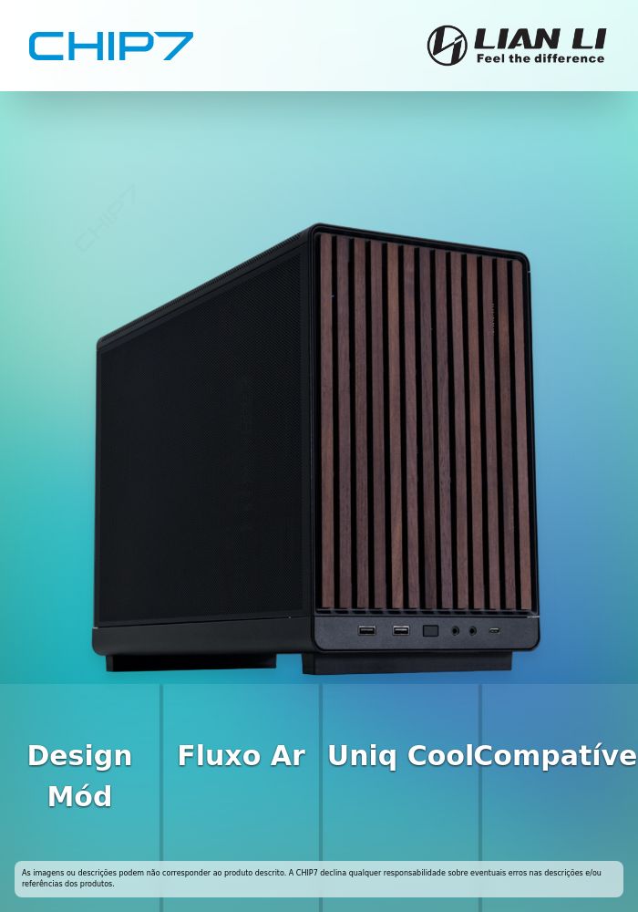 Caixa Micro-ATX Lian Li x Dan Cases A3 Preta Madeira