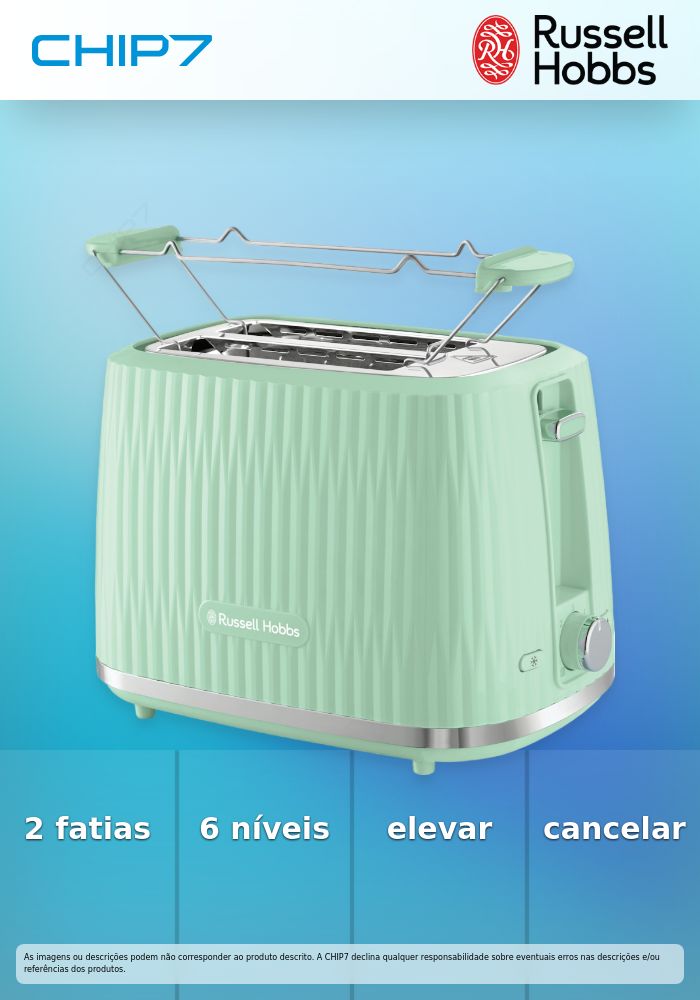 Torradeira Dupla Russell Hobbs Eden 2S Pistachio - 27374-56
