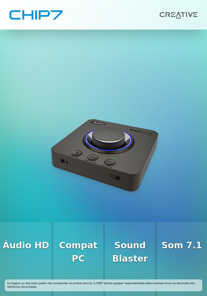 CREATIVE PLACA SOM EXTERNA SOUND BLASTER X4