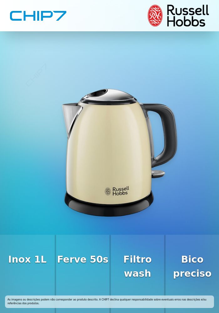 Jarro Elétrico Russell Hobbs Mini 1Lt Cream - 24994-70