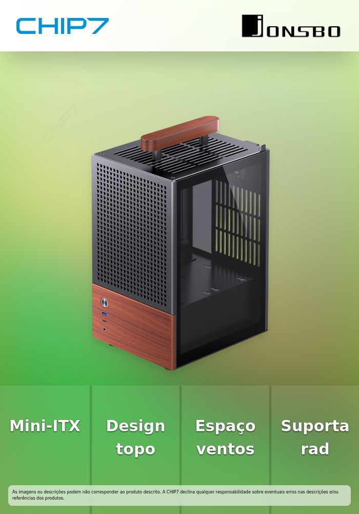 Caixa Mini-ITX Jonsbo T6 Preta
